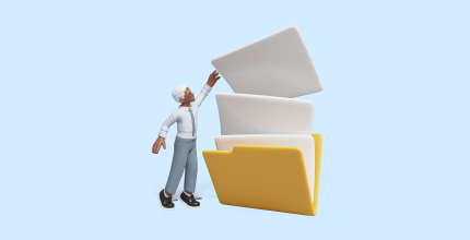 Illustration representing secure file sharing for teams